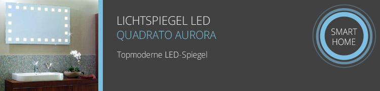 Smart Spiegel Quadrato Aurora LED
